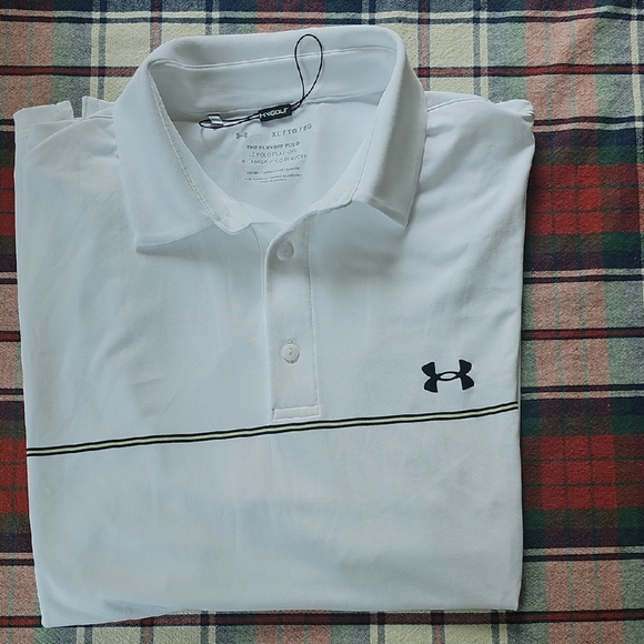Under Armour The Playoff Golf Polo. Brand New. Only Washed. Sz XL White - Picture 1 of 7